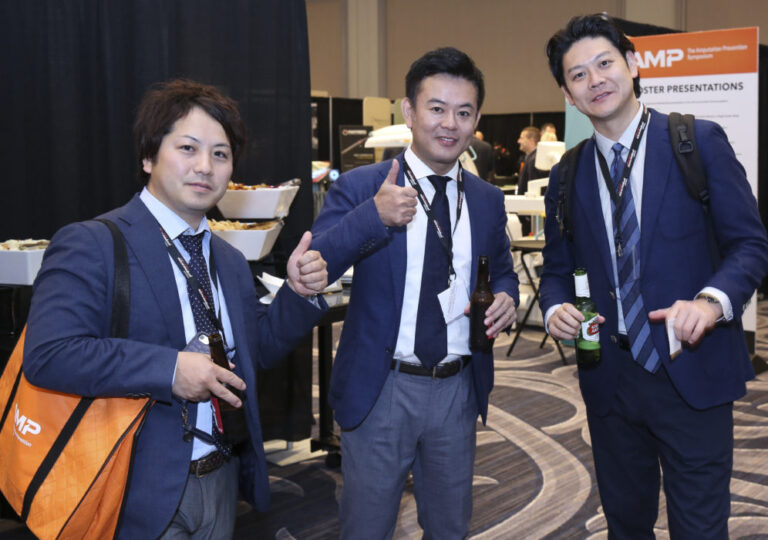 Chicago Convention Photography of 3 male attendees at the Chicago Hilton