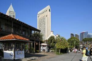 Photo of Seaport Village area on San Diego Bay