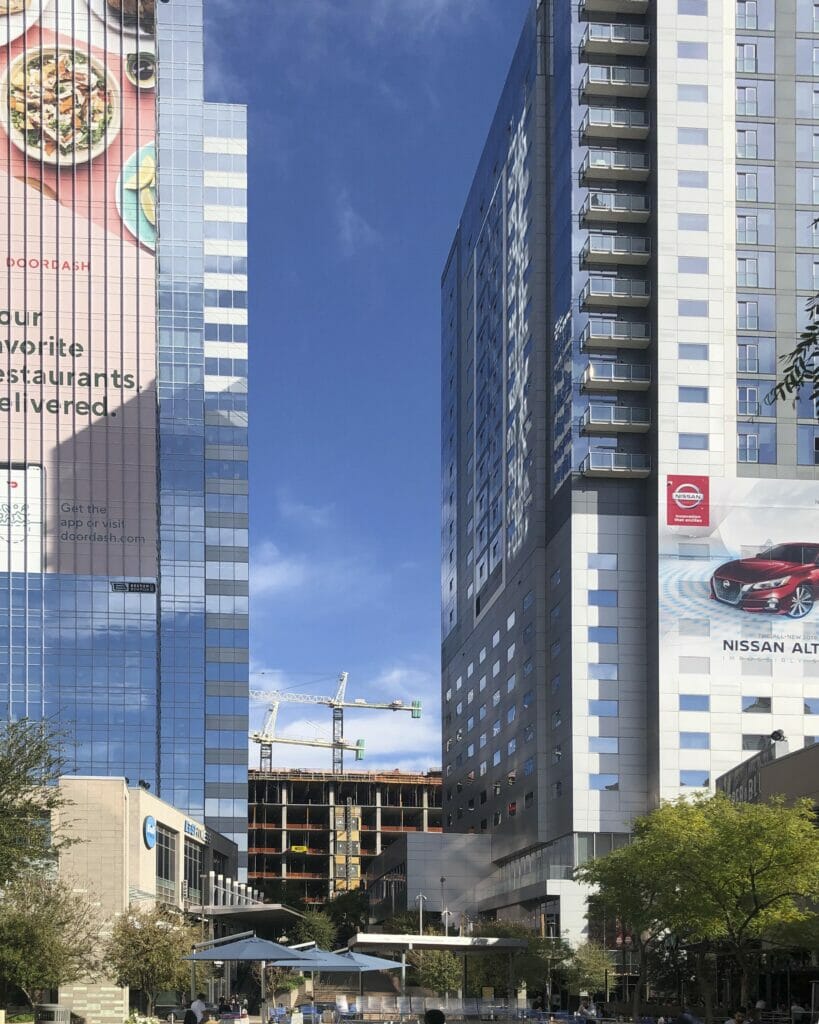 CityScape a downtown Phoenix mix use development for shops and entertainment.