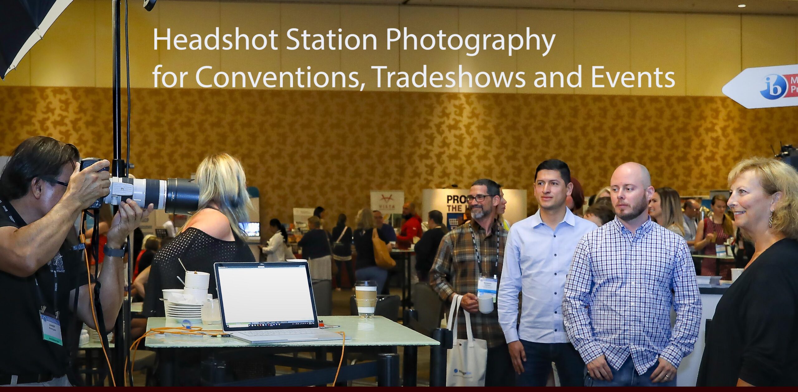 Headshot Station Photography on Exhibit Floor in San Diego for IBO.org